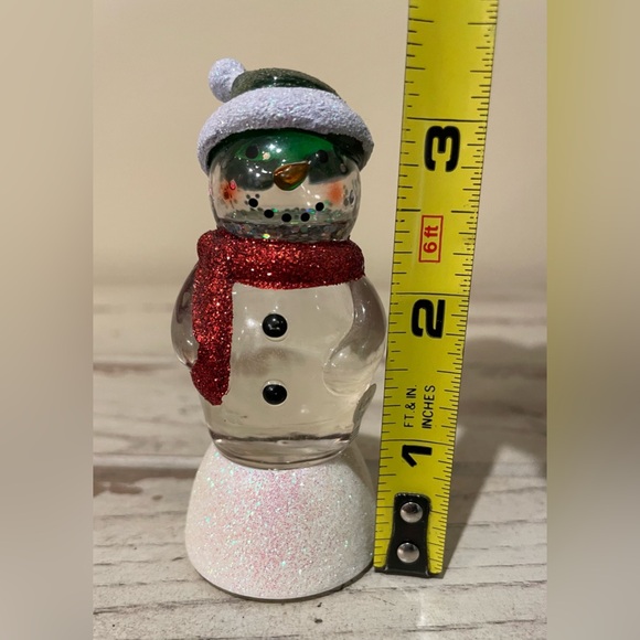 St. Nicholas Square Snowman 4” LED Light-up Glitter Swirl Water Globe - Picture 3 of 7